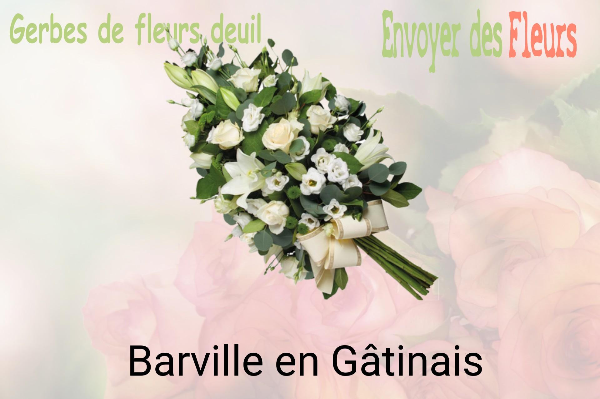 Gerbe de fleurs de deuil livrée à Barville-en-Gâtinais